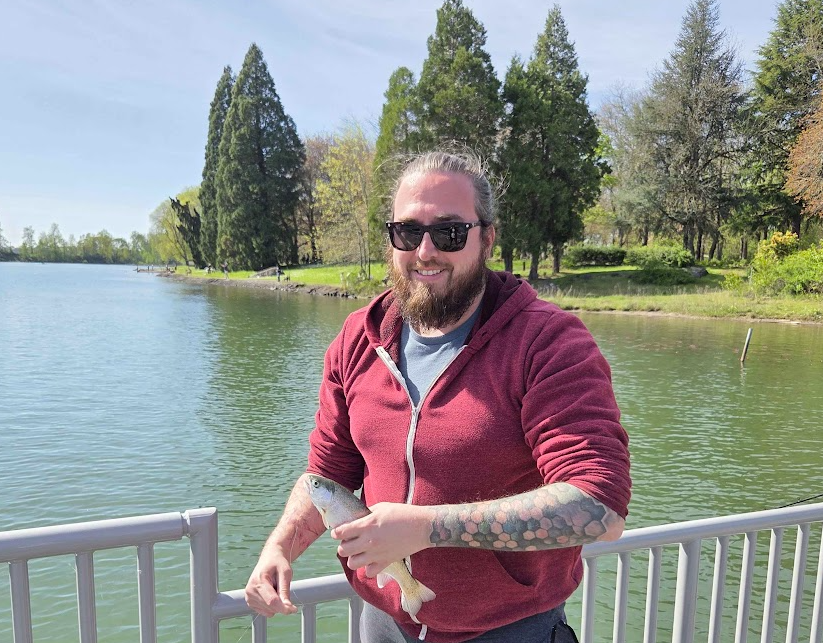 Fishing on a PNW river